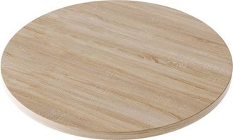 OEM Tablero De Mesa Laminado Roble Sonoma, Redondo, 50 Cm De Di&aacute;metro, Para Mesa O Mesa De Centro
