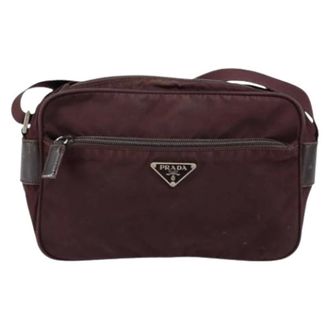 Prada Vintage, unisex, Rood, ONE Size, Nylon, Pre-owned Nylon Cross Body Bag