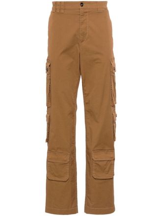 Dolce & Gabbana logo-patch cargo pants - Brown