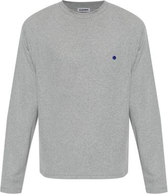 Jil Sander Long Sleeve T-Shirt - Heren - Longsleeves - Grijs - XL - Katoen - Tops