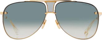 Dita Eyewear DECADE-TWO Green Gradient Pilot Unisex Sunglasses DRX-2082-L GLD-CLR 62
