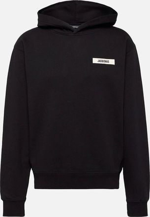 Jacquemus Mens Jacquemus The Gros Grain Hoodie in Black - Size: 34