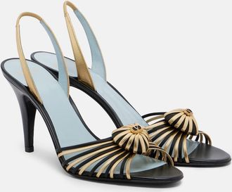Valentino Garavani Coeur Royal leather slingback sandals
