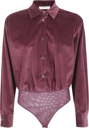 Max Mara Dames, Tops, Paars, Maat: S Velours