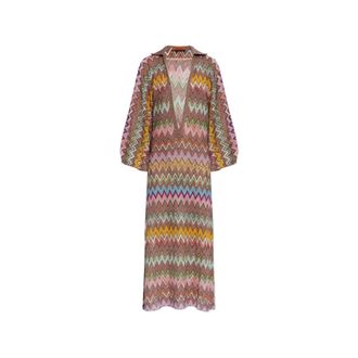 Missoni Beachwear, female, Multicolor, Size: S Chemisier Dress