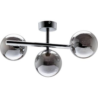Netlighting Luna Globe Ceiling Light Chrome 3x G9 in Grey