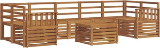 vidaXL Conjunto De Sof&aacute;s De Exterior 8 Uds. Natural Vidaxl