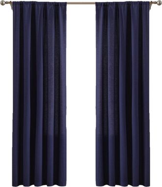 Brooklyn Loom Solid Cotton Percale Window Curtain Pair