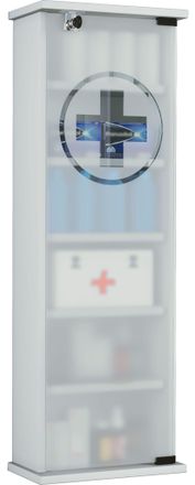 ebuy24 Gabinete M&eacute;dico Vcm Dimensiones Aprox. Al. 92 X An. 31 X P. 18 Cm Armario Farmac&eacute;utico Bloqueable Armario Farmac&eacute;utico - Gusal (blanco)