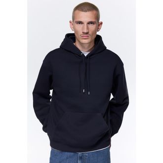 H&M Loose Fit Hoodie in Navy Blue at Nordstrom, Size Xx-Large