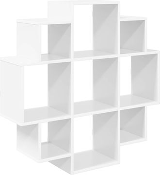 vidaXL Estante De Pared Blanco 90 X 25 X 90 Cm Madera De Ingenier&iacute;a Vidaxl