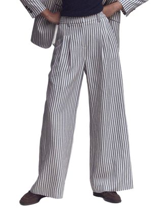 Boden Kensington Linen-Blend Wide Leg Trouser