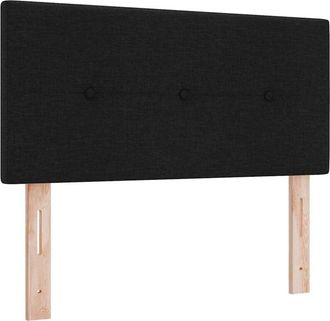 vidaXL Cabecero Led Con Luces De Tiras Led Manual Negro 100 Cm Tela Vidaxl