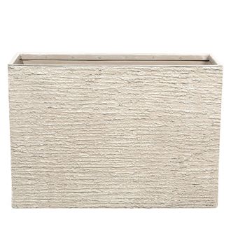 Beliani Maceta De Piedra Beige 34 X 80 X 56 Cm Rectangular Para Interior Y Exterior Edessa