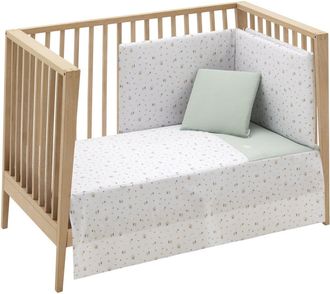 Cambrass Juego colcha+protector de cuna bebé Verde 60x120x3 cm