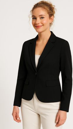 Only Kurzblazer ONLY ONLEPO LIFE L/S FIT BLAZER TLR ZLO, Damen, Gr. 34, gr&uuml;n (schwarz), Web, Obermaterial: 95% Polyester, 5% Elasthan, unifarben, regular f