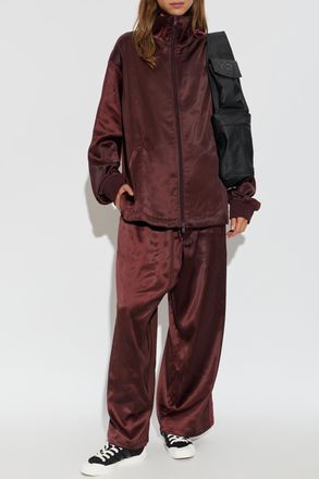 Yohji Yamamoto Wide-leg Trousers, Womens, Burgundy