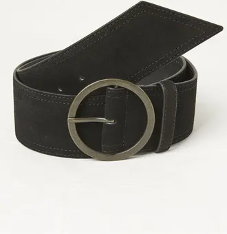 Fat Face FatFace Black Soft Wide Waist Belt