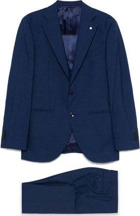 Luigi Bianchi Mantova Single Breasted Suit - Heren - Business pakken - Blauw - XL - Kostuums