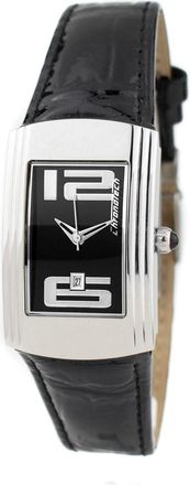 Chronotech Womens Black Leather Strap Watch Ct7017l04ac - One Size