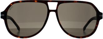 HUGO BOSS Aviator Mens Dark Havana Grey 1507/S - Brown - One Size