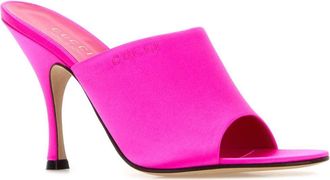Gucci Womens Upper Mule Pink Fabric Sandal