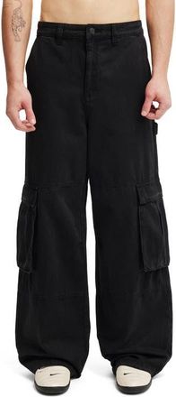 Cotton On Mens Super Baggy Cargo Pant in Black at Nordstrom, Size 28