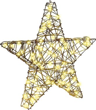 vidaXL Estrella De Navidad 3d Blanco C&aacute;lido 55 X 52,5 X 10 Cm Vidaxl