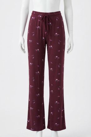 Z Supply Ditsy Lounge Pant In Merlot