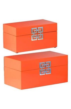 A & B Home Set of 2 Decorative Boxes in Orange at Nordstrom Rack