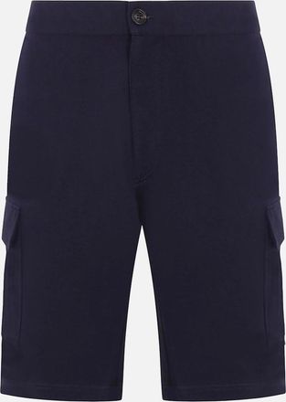 Brunello Cucinelli Mens Cotton Cargo Shorts Navy - Size: 33/32/32