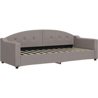 vidaXL Sof&aacute; Cama Sin Colch&oacute;n Tela Gris Taupe 80x200 Cm Vidaxl