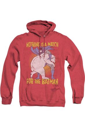 Gildan Batman Bear Wrastling Adult Heather Hoodie / Hooded Sweatshirt