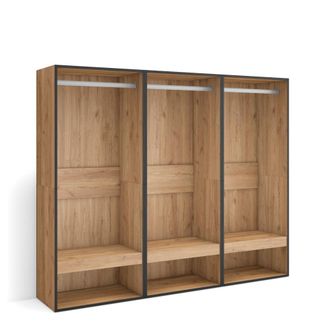 Skraut Home Vestidor efecto madera roble 180x35x145cm