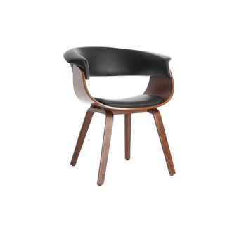 Miliboo Silla N&oacute;rdica Negro Y Madera Oscura Oktav