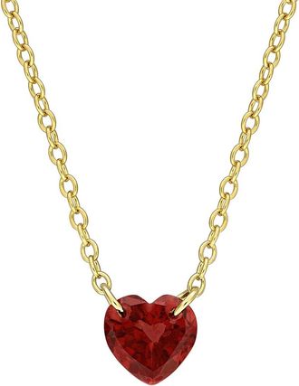 Rina Limor Silver 0.85 Ct. Tw. Garnet Solitaire Necklace