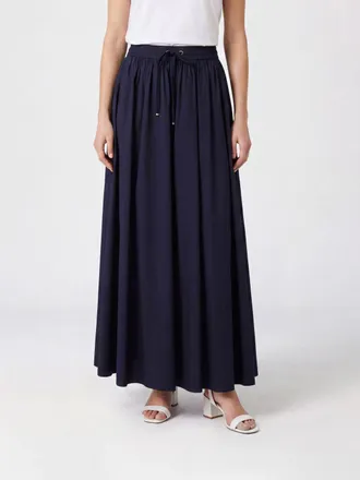 Herno A-Line Midi Jersey Skirt with High Elasticated Waist