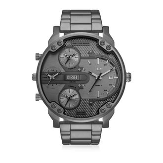 Diesel Watches, male, Gray, Size: ONE SIZE Mr Daddy Slim Steel Watch