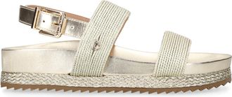 Carvela Womens Gala Flatform Sandals - Gold material_Fabric - Size UK 6