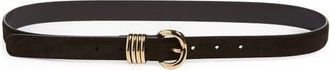Madewell Suede Keeper Belt in Dark Carob at Nordstrom, Size X-Large