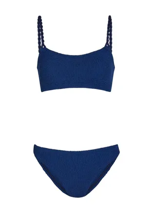 Hunza G Phoebe Crinkle Bikini - Navy - One Size