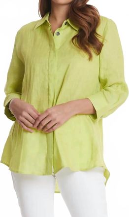 Tyler B&ouml;e Dora Linen Shirt In Wild Lime