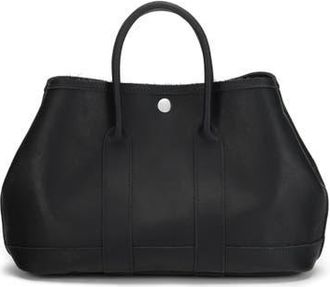 Ezra Arthur Audrey American Steer Leather Top Handle Bag in Black at Nordstrom