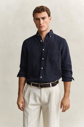 GANT Men Linen Shirt (XXXL) EVENING BLUE