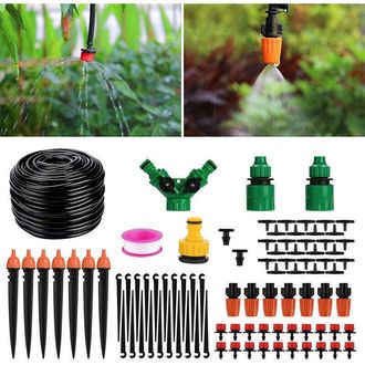 Elle Kit De Riego Autom&aacute;tico Por Goteo, Sistema De Riego Microautom&aacute;tico Para Jard&iacute;n, C&eacute;sped, Plantas, Paisajismo, Huerto, Invernadero, Terraza Y Parterre