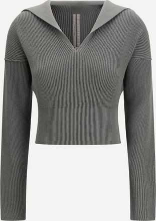 Rick Owens Maglione Euca in lana vergine con scollo a V Woman L