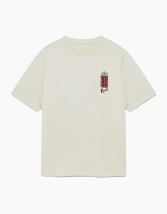 Rhude Mens Fumar 91 T-Shirt Off White - Size: 40