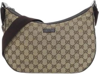 Gucci Pre-owned Shoulder Bags, female, Beige, Size: ONE SIZE Pre-owned Vintage Shoulder Bag