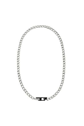Diesel Two-tone stainless steel chain necklace - Necklaces - Unisex - Silver