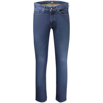 HUGO BOSS Heren, Jeans, Blauw, Maat: W33 L32 Katoen